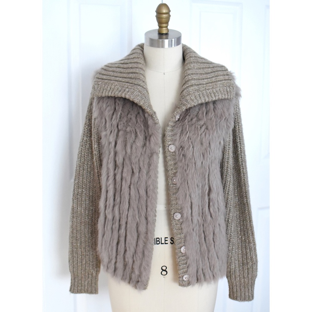 Knit Sweater with Genuine fur